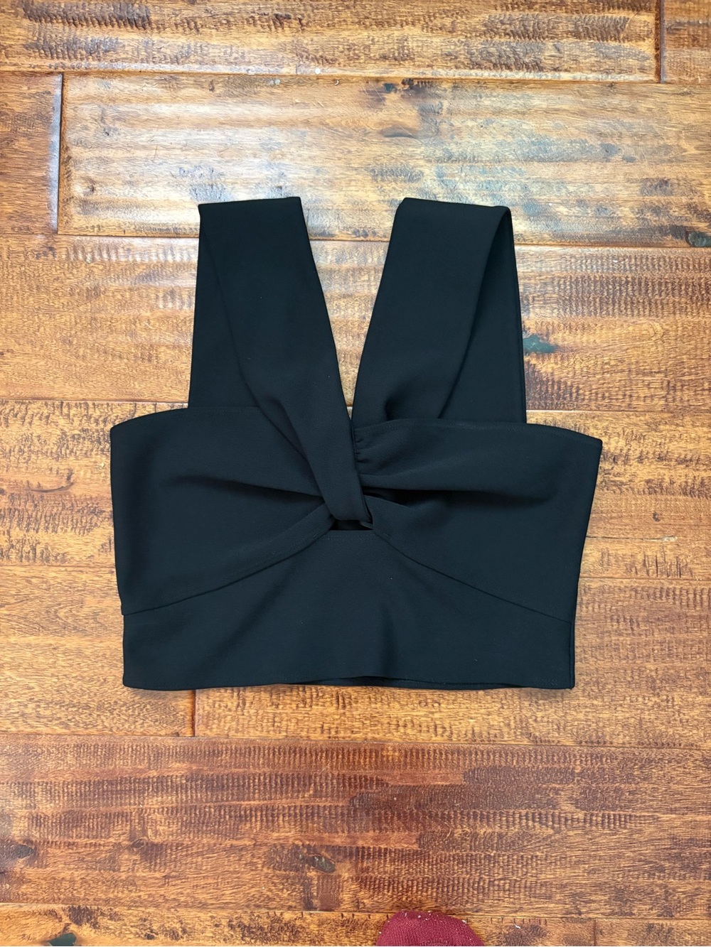 Abercrombie & Fitch Black Twist-Front Crop Top